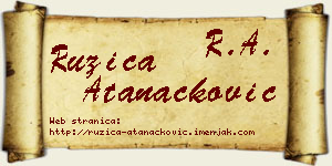 Ružica Atanacković vizit kartica